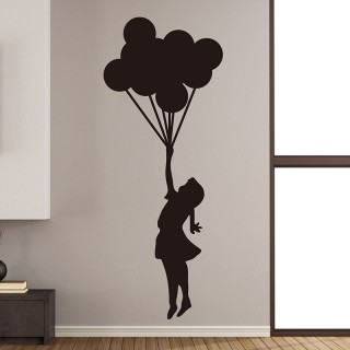 Banksy Wall Sticker - Girl and Balloons